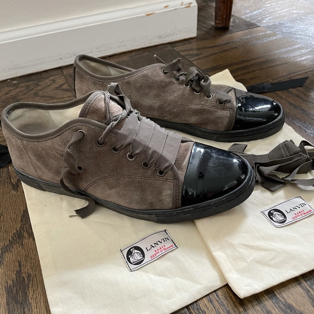 Lanvin suede sneaker
